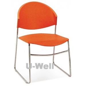Plastic steel stackable chair S020 orange