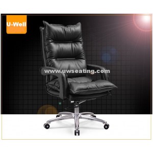 Comfort high back leather executive boss chair black