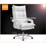 Comfort high back leather executive boss office chair white