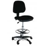 Fabric drafting chair, black high chair