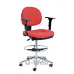 Extended-Height armrest footrest task drafting chair