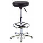 PU adjustable high stool chair fix feet