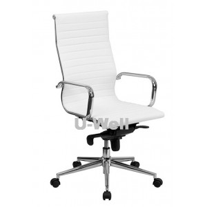 PU leather High back Executive office chair, white