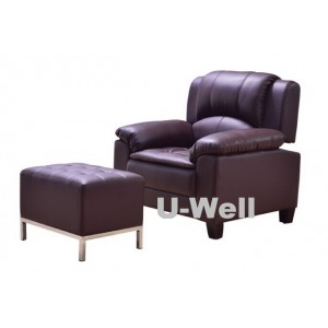 recline single sofa, reception arms sofa chair with footrest, lounge 818-1