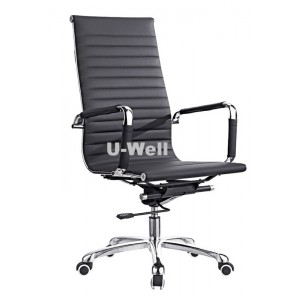 Modern metal high back PU Executive office chair black