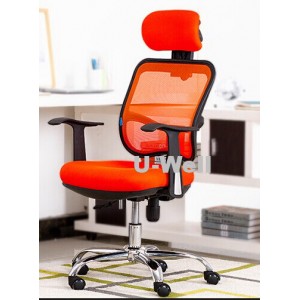 Promotion orange mesh chair with chrome steel base M1098H