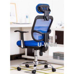 Promotion high back blue mesh swivel chair M1098H