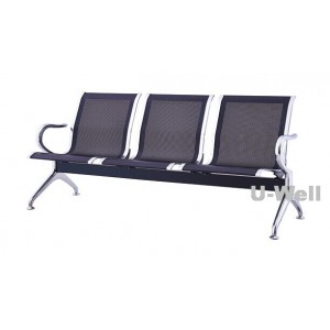 Promotion black bench waiting guest reception chair 