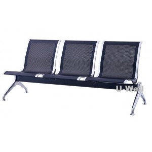 armless steel chrome airport chair B003 black