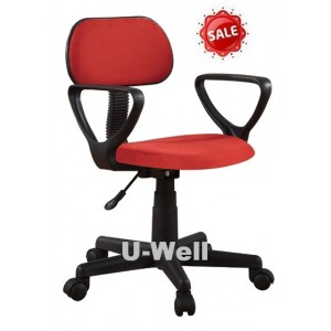 Promotion fabric  task desk staff chair red with arms F001A