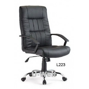 High quality black office chair  chrome base L223