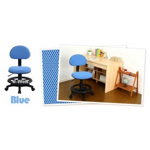 Blue mesh fabric student desk chair F002H