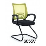 Guest chair office red mesh sled base 6054V