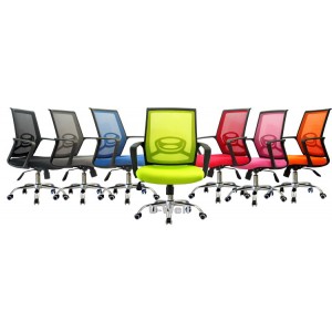 mid back swivel mesh chair chrome base with more colors