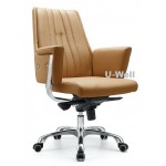 China manufacturer brown cow leather guest office chairs 