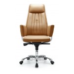 China manufacturer brown cow leather guest office chairs 