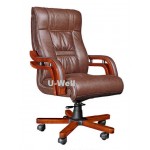 brown leather office chair 