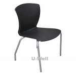 Plastic public furniture chair black S033