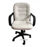 white Leather task chairs L208