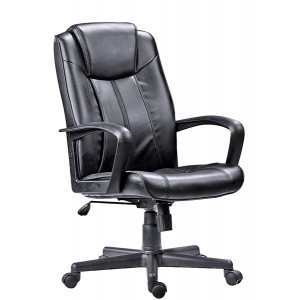 Black Leather Manager chair L222