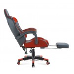 Silla de juego PU High Back Executive Chaise Racing Gaming Chair with Footrest