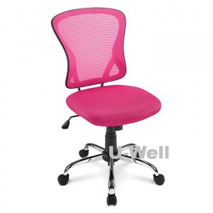 New Bright Mesh Mid-Back Chair pink, factory supplier M1108