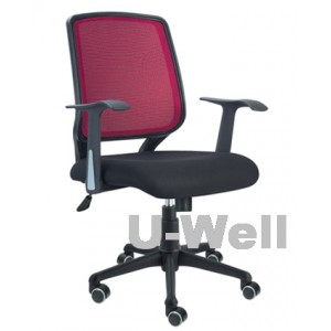 mid back red office mesh chair 6057