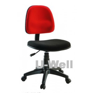 armless computer chair red black F005